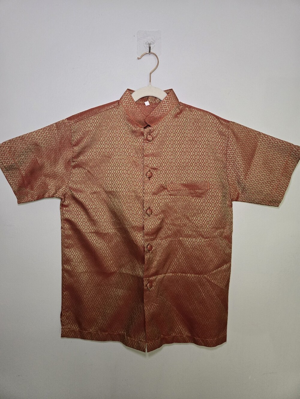 Boy's Traditional Cambodian Silk Shirt